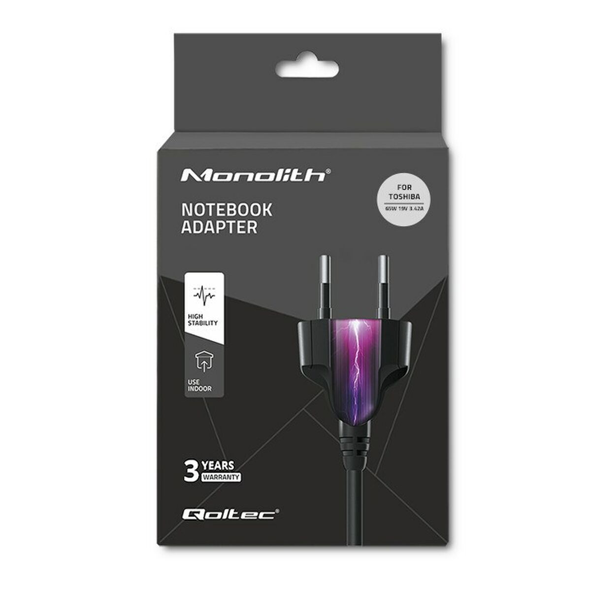 Punjač za laptop Qoltec 50073.65W 65 W